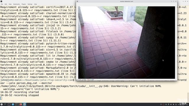 YOLO RTSP Smart Security Camera Python App смотреть онлайн