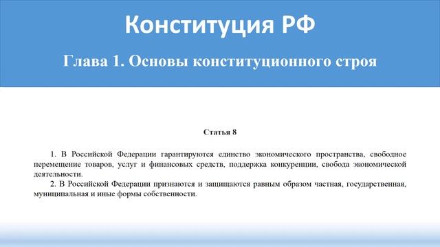 Конституция РФ (глава 1) смотреть онлайн