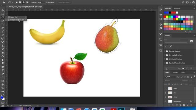 Adobe Photoshop Dersleri 13: Kement ve Çoklu Kement Aracı Lasso Polygonal Lasso Tool смотреть онлайн