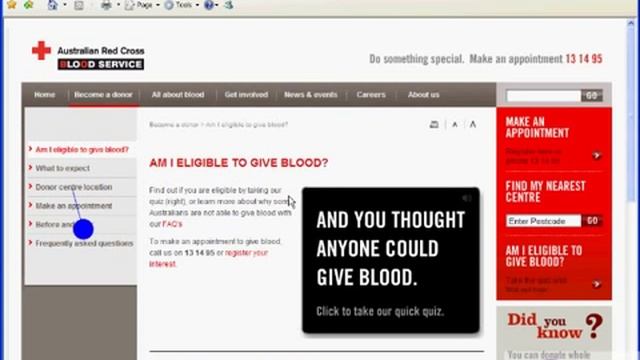 Donate Blood Eye Tracking Example смотреть онлайн