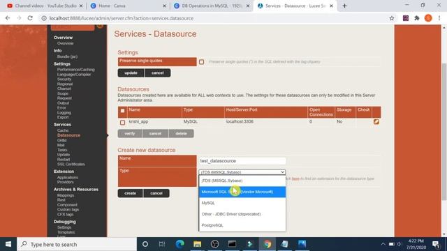 How to do Datasource connection in Lucee смотреть онлайн