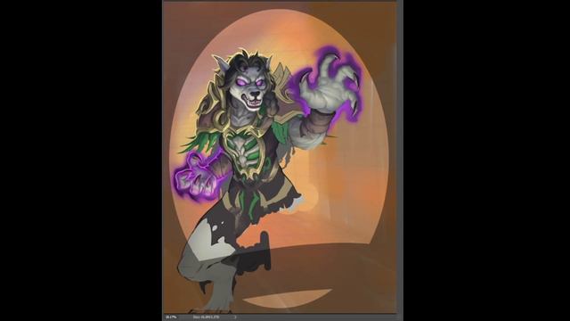 Hearthstone "Mind Eater" - March of the Lich King card art process смотреть онлайн