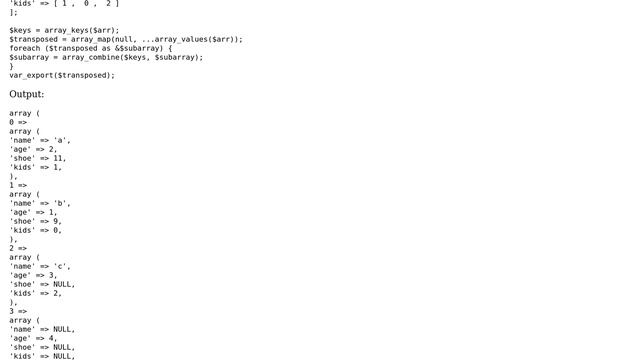 Transposing a PHP associative array (5 Solutions!!) смотреть онлайн