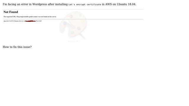 Ubuntu: Apache/2.4.29 (Ubuntu) Server at Port 443 for wordpress смотреть онлайн