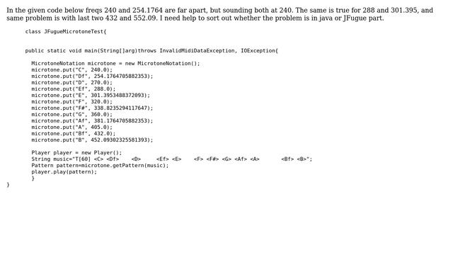 Why some far apart frequencies are sounding at the same pitch in JFugue? смотреть онлайн