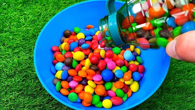 Satisfying Video - Full Plate Of Color Candy With Magic Slime & Epic Hamster  | Cutting ASMR