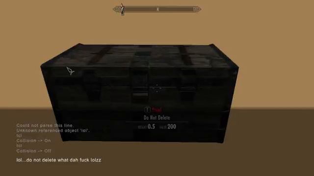 Skyrim secret chest easter egg{2th} The 'Do not delete chest смотреть онлайн