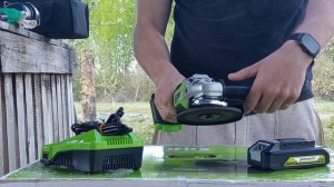 Аккумуляторная болгарка Greenworks GD24AG обзор УШМ, как есть...