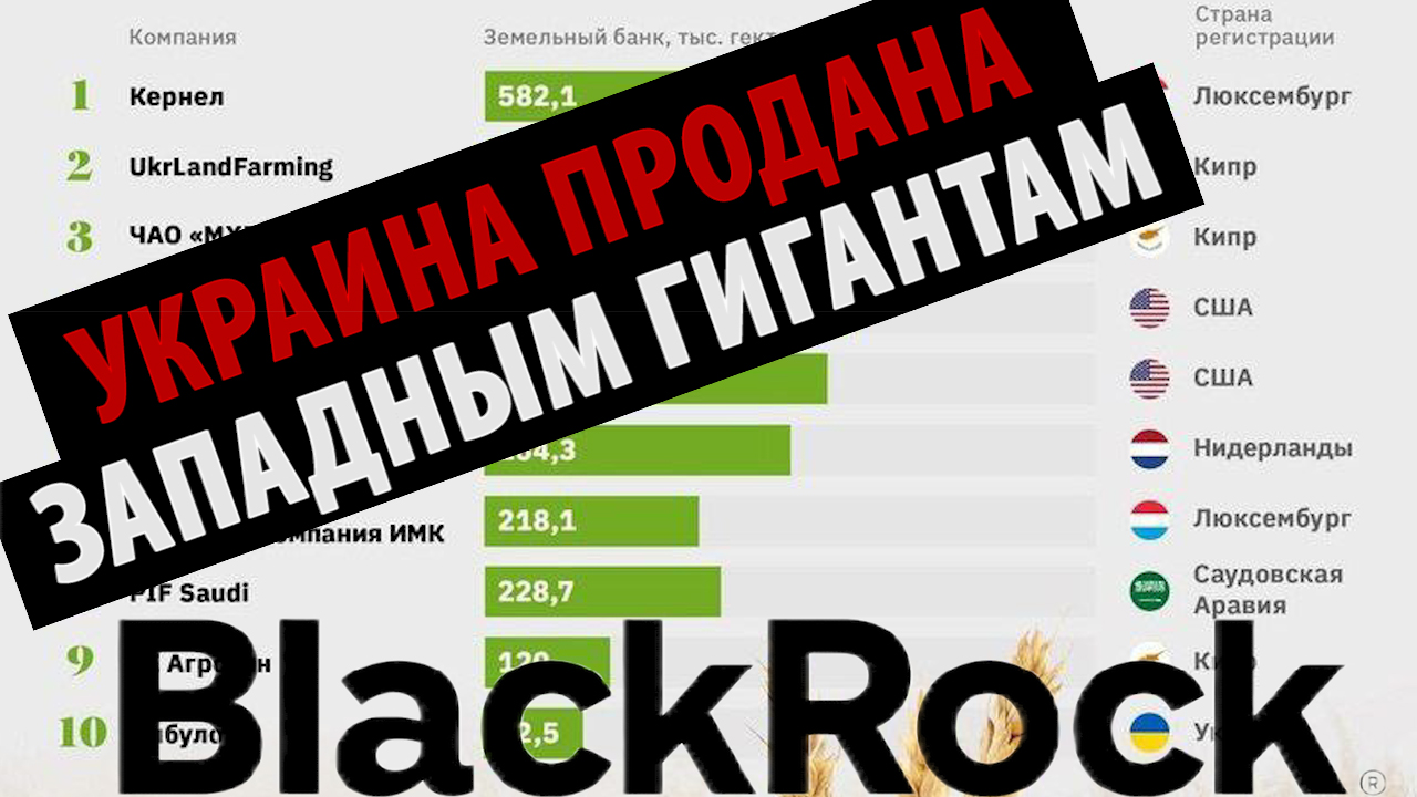 Украина продана BlackRock. Ахметов теперь менеджер среднего звена.