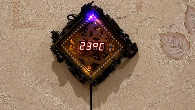 Семисегментные часы с эффектами и секундами по кругу - день. смотреть онлайн