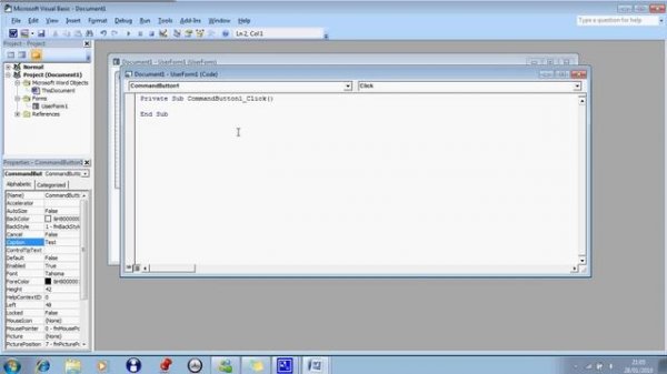 visual basic in word