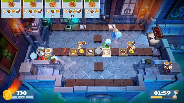 Overcooked 2 Level 3-3 4 Stars 4 Player Co-op (Completed)