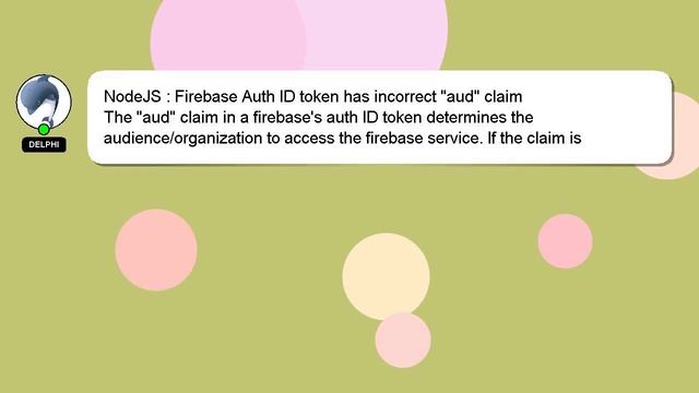 NodeJS : Firebase Auth ID token has incorrect "aud" claim смотреть онлайн