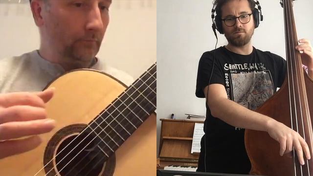 J.S.Bach Prelude BWV 1007, Waldemar Gromolak - guitar, Jakub Olejnik - double bass смотреть онлайн