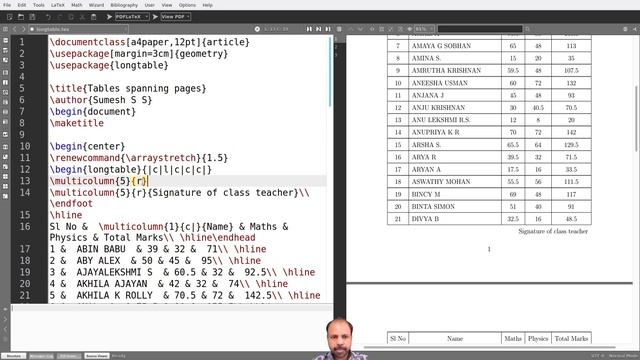Tables spanning pages in LaTeX