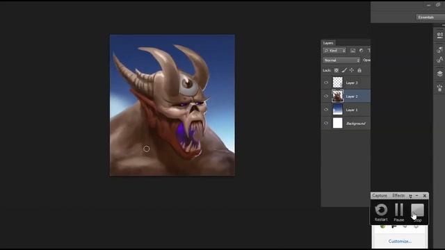 Digital Sketch - Creature Portrait - Draw Fantasy Art смотреть онлайн