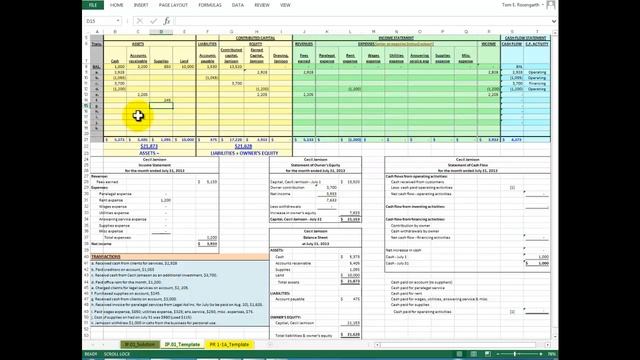 BUS 201_WRD.01_IP.01_Financial Statement Effects of Business Transactions (FSET) spreadsheet смотреть онлайн