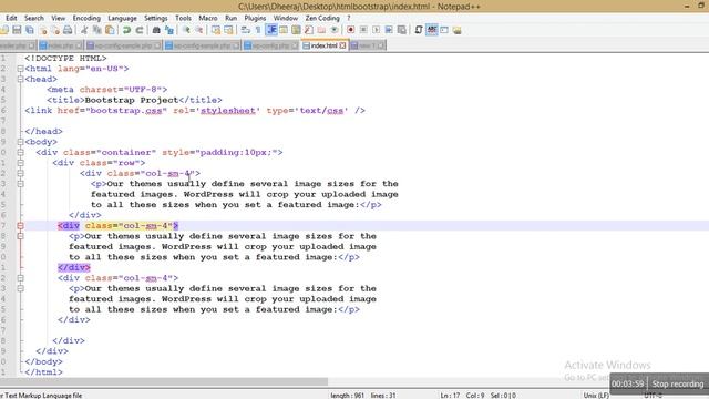 Bootstrap Responsive Paragraph , Column & Images смотреть онлайн