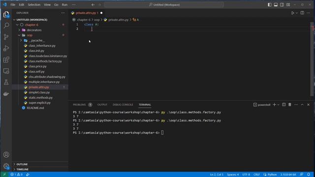 Python Course: 6.2.9-6.2.10 : Private methods and name mangling смотреть онлайн