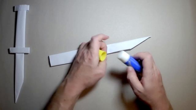 DIY - How to make DAGGER with a scabbard from A4 paper смотреть онлайн