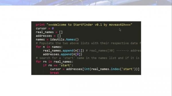 IDAPython Tutorial with example script