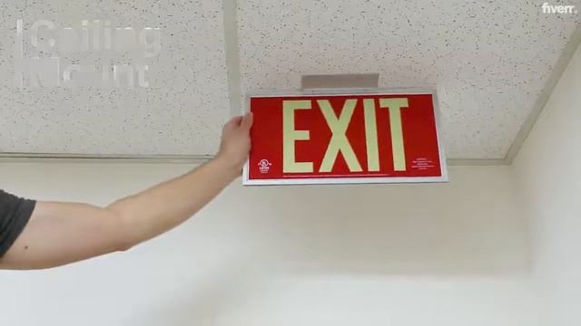 PA2 Photoluminescent Exit Sign | Glow in the Dark | UL Listed смотреть онлайн