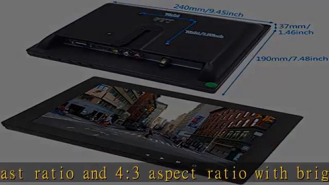 TPEKKA 10 Inch Security CCTV Monitor HD IPS 1024 x 768 Portable Mini TFT LCD Monitor BNC HDMI VGA A смотреть онлайн