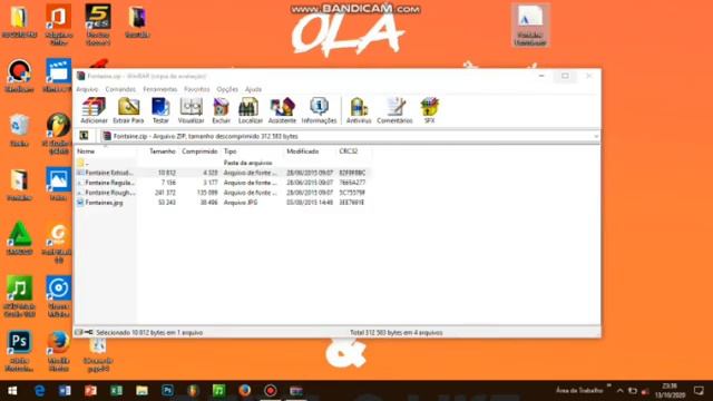 Como instalar e extrair fonte zip para o Photoshop. смотреть онлайн