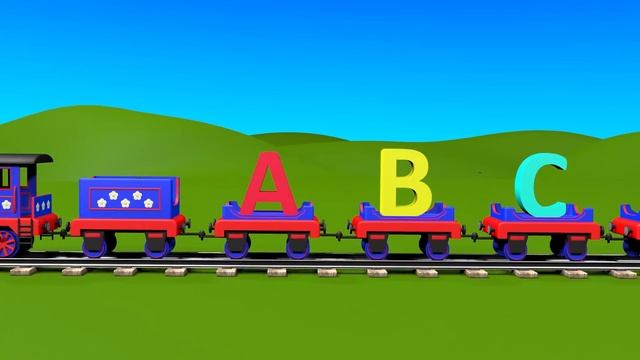 ABC song for baby kindergarten children. Learn alphabet with Choo-Choo the Train смотреть онлайн