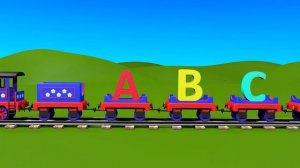 ABC song for baby kindergarten children. Learn alphabet with Choo-Choo the Train