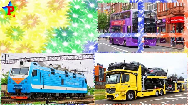 Учим цвета и изучаем транспорт. Развивающие мультики для детей. смотреть онлайн