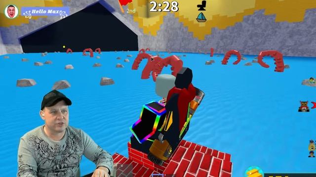 ROBLOX ПОСТРОЙ КОРАБЛЬ И НАЙДИ СОКРОВИЩА. ЛЕТСПЛЕЙ с Hello Max Play смотреть онлайн