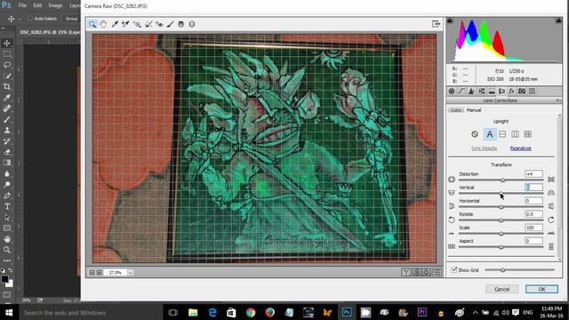 How to correct angle distortion by camera raw in Photoshop cc - Malayalam смотреть онлайн