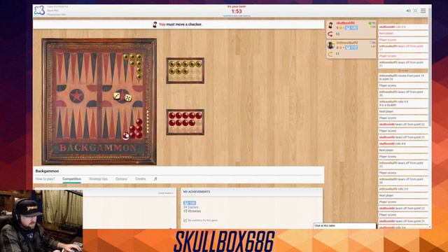 Backgammon - BGA - Arena Play - Day 3