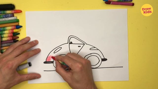 How to Draw a CAR Easy Art Kids Drawings | Как нарисовать машину для детей смотреть онлайн