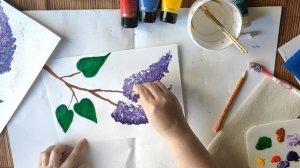 Ветка сирени. Рисуем с детьми. Рисовать может каждый