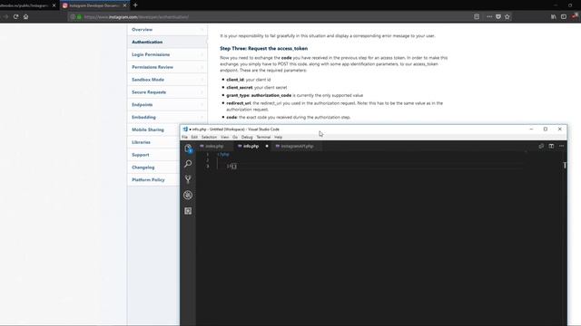 Autentificare folosind instagram - PHP смотреть онлайн