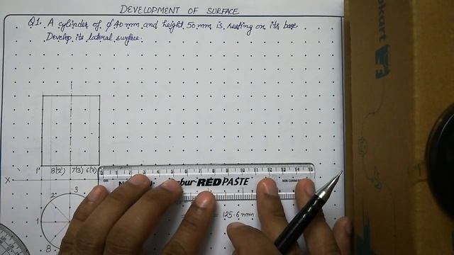 Development of Cylinder | Development of Surfaces | Engineering Drawing смотреть онлайн