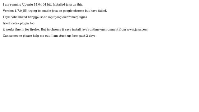 Ubuntu: Java Plugin issue on chrome browser смотреть онлайн