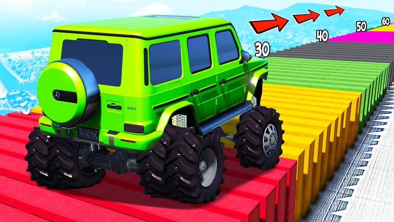 КАК ДАЛЕКО ПО КОЧКАМ ПРОЕДЕТ ОГРОМНЫЙ РУССКИЙ БИГФУТ В ГТА 5! РУССКИЕ ДОРОГИ В GTA ONLINE! смотреть онлайн