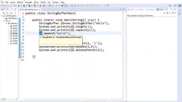 CORE JAVA - P8 CSE61 String Buffer class methods (CSE Department) смотреть онлайн