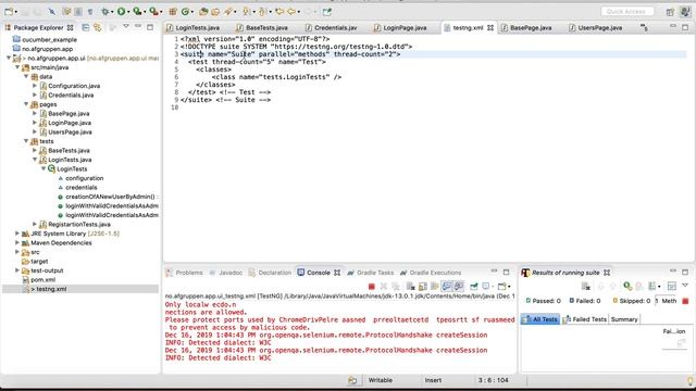How to Run Test Methods in Parallel with TestNg.xml from Eclipse IDE on MacOS смотреть онлайн