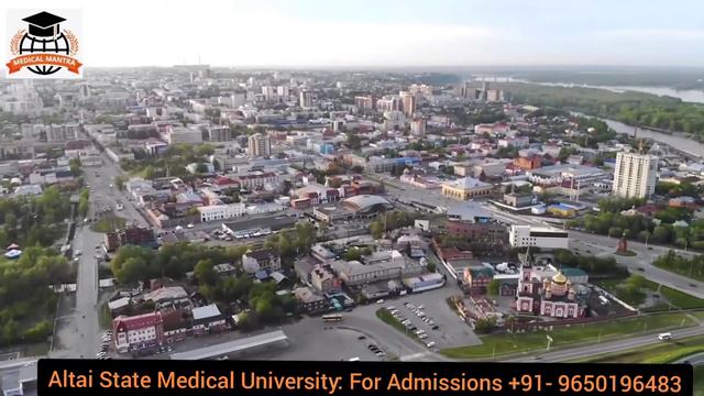 Birds Eye View of Barnaul City, Russia, The City of Altai State Medical University #MedicalMantra смотреть онлайн