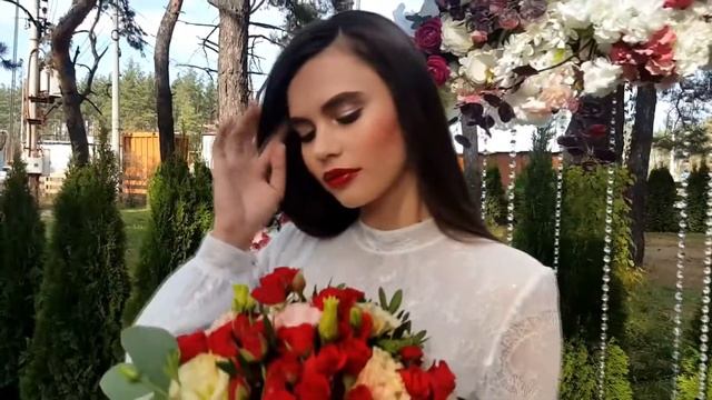 Wedding make-up. Свадебный макияж с акцентом на губы. Визажист Киев. Красная помада. Bridal look смотреть онлайн