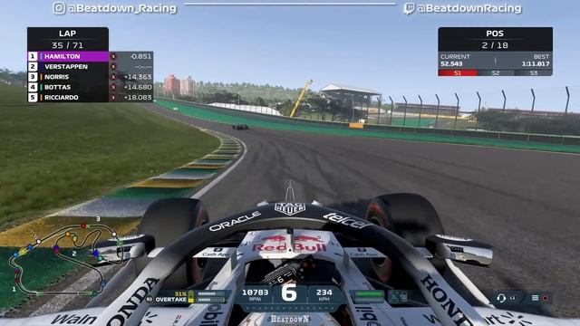 F1 2021 - 100% Race Brazil in Verstappen's Red Bull | PS5 смотреть онлайн