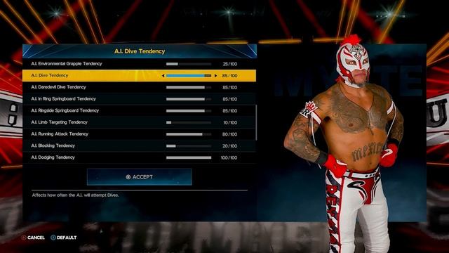 WWE 2K23 AWESOME AI Attribute Settings смотреть онлайн