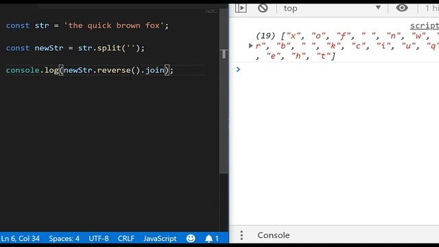 How to reverse a String in JavaScript Tutorial смотреть онлайн