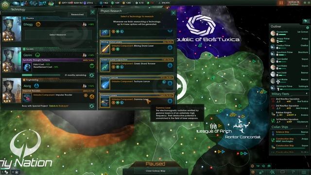 STELLARIS Let's Play - HARD - Fanatic Individualist/Materialist - #43 "Late Game Militarization" смотреть онлайн