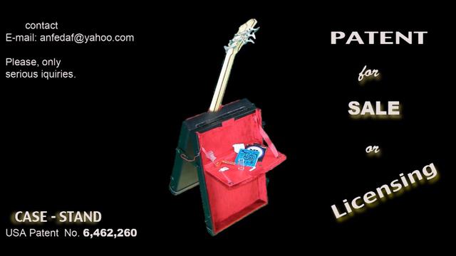 Very GOOD INVESTMENT - USA Patent for SALE: CASE-STAND for Guitar, BASS, etc. смотреть онлайн