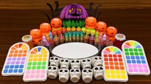 СЛИЗЬ НА ХЭЛЛОУИН! Смешивая косметику, глину и многое другое, получайте ГЛЯНЦЕВУЮ СЛИЗЬ! Расслабляющ